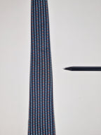 Hermès silk tie blu macarons whimsical pattern 645829 IA