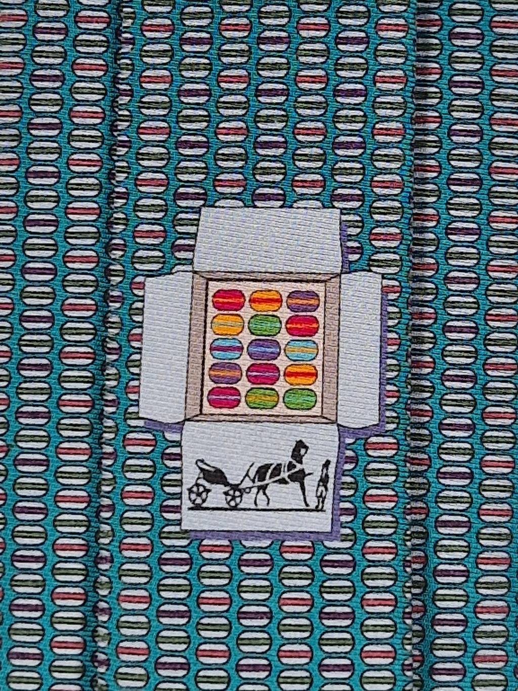 Hermès silk tie green whimsical macarons pattern 645829 IA