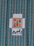 Hermès silk tie green whimsical macarons pattern 645829 IA
