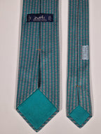 Hermès silk tie green whimsical macarons pattern 645829 IA