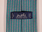 Hermès silk tie green whimsical macarons pattern 645829 IA
