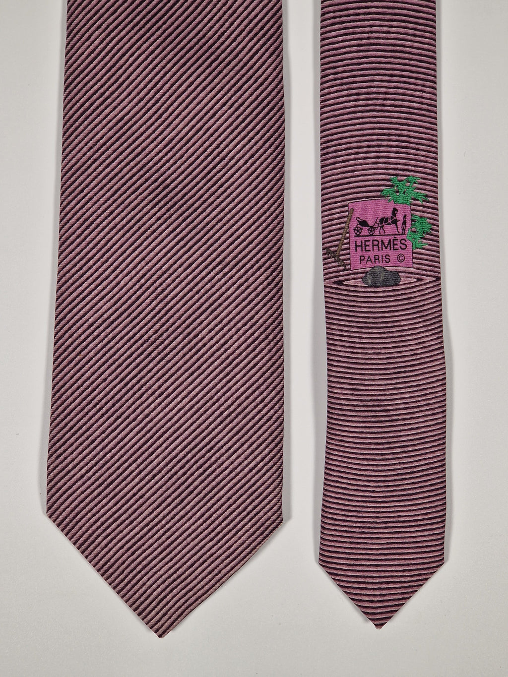 Hermés 645844 IA Tie "Japanese garden"