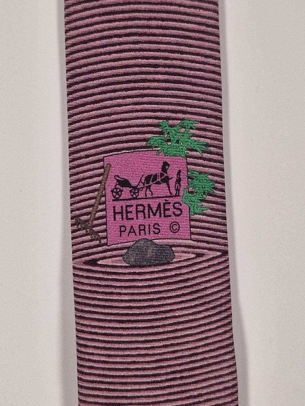 Hermés 645844 IA Tie "Japanese garden"