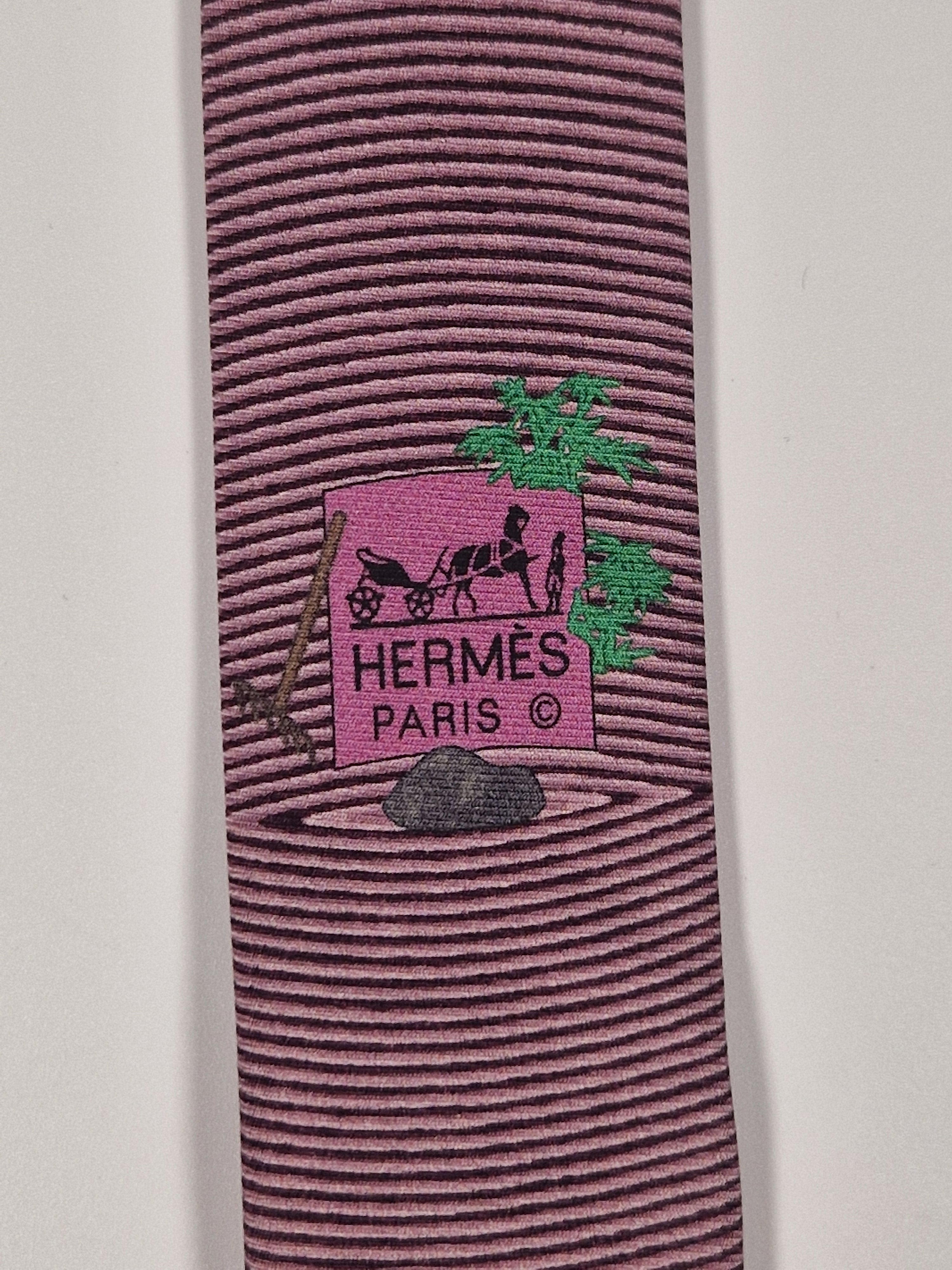 Hermés 645844 IA Tie "Japanese garden"