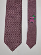 Hermès silk tie pink japanese garden pattern 645844 IA