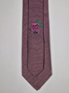 Hermès silk tie pink japanese garden pattern 645844 IA