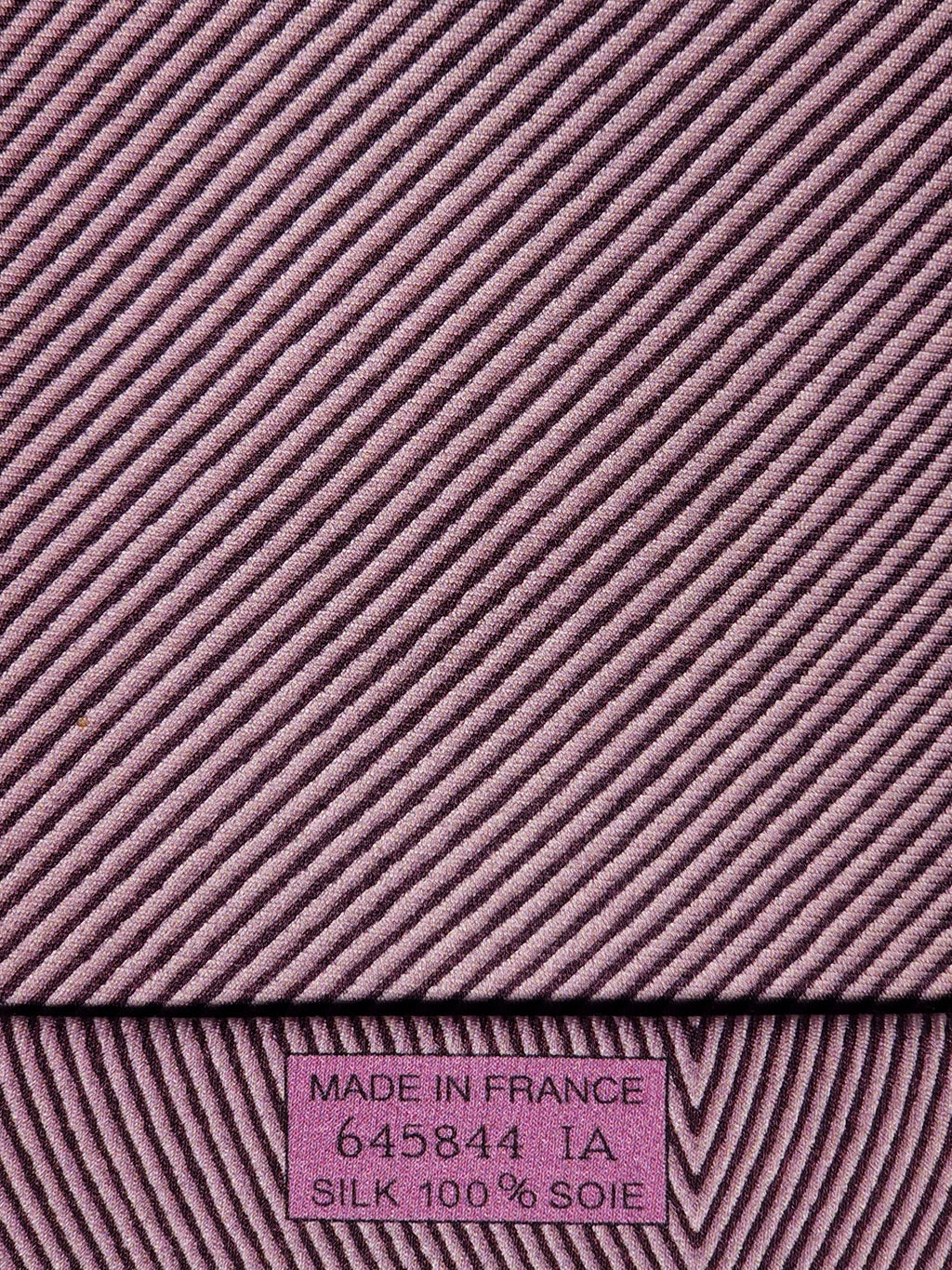 Hermès silk tie pink japanese garden pattern 645844 IA