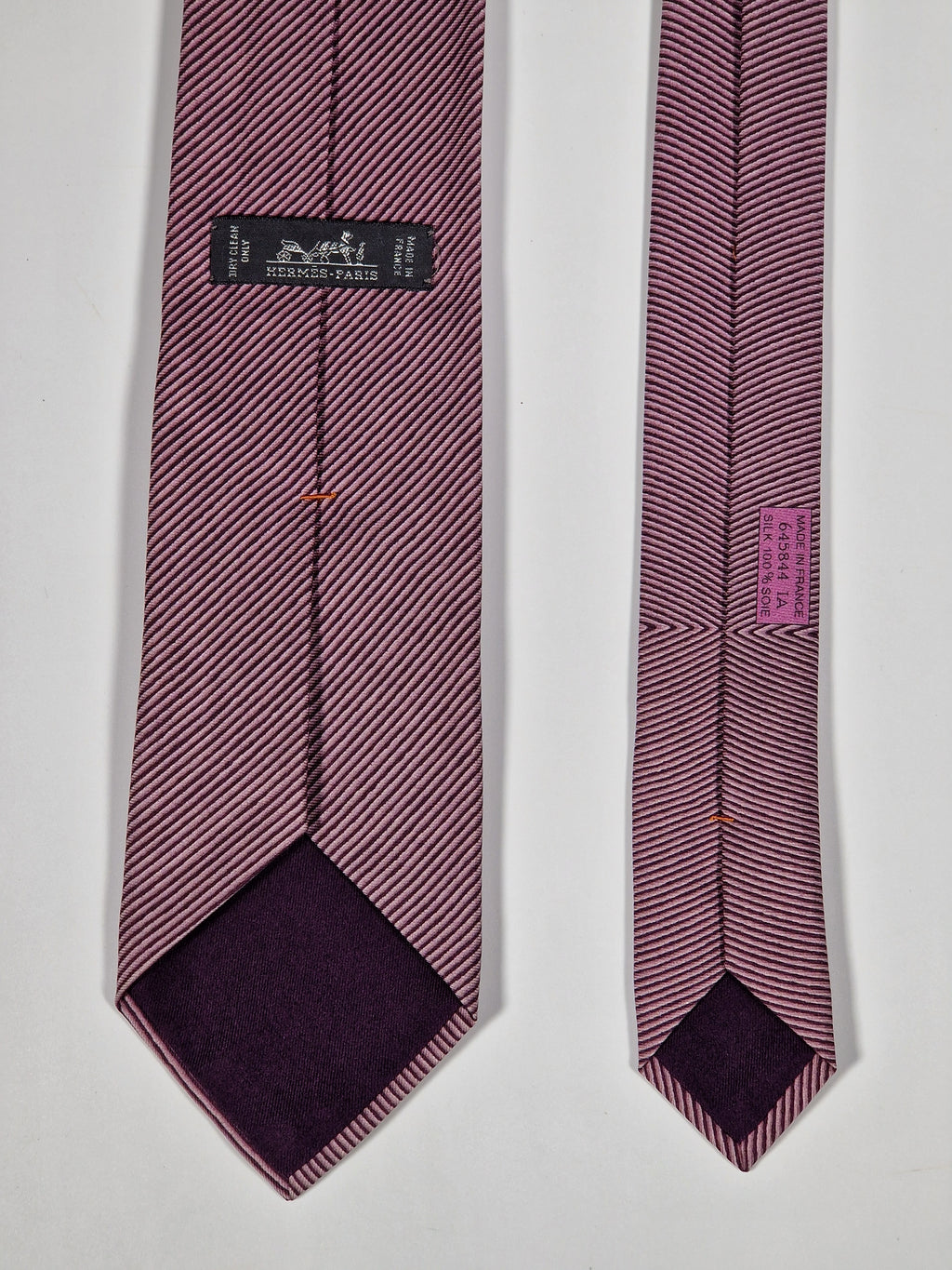 Hermès silk tie pink japanese garden pattern 645844 IA