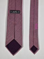 Hermès silk tie pink japanese garden pattern 645844 IA