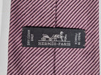 Hermès silk tie pink japanese garden pattern 645844 IA
