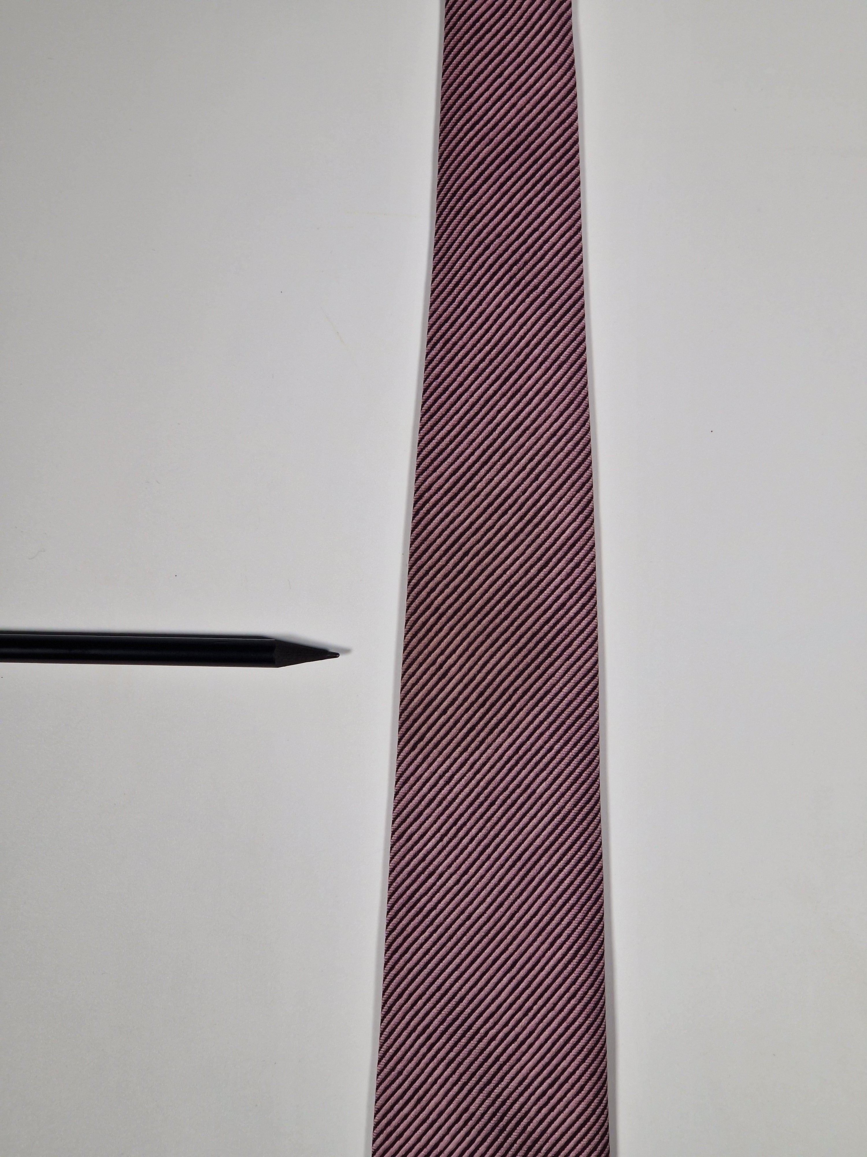 Hermès silk tie pink japanese garden pattern 645844 IA