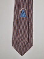 645846 Hermès tie orange UFO pattern Hermès 645846 IA tie orange