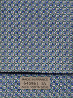Hermès silk tie blue helmet whimsical pattern 645861 IA