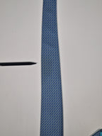 Hermès silk tie blue helmet whimsical pattern 645861 IA