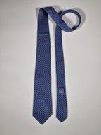 645862 Hermès tie blue electrical resistors 645862 IA