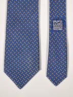 645862 Hermès tie blue electrical resistors 645862 IA