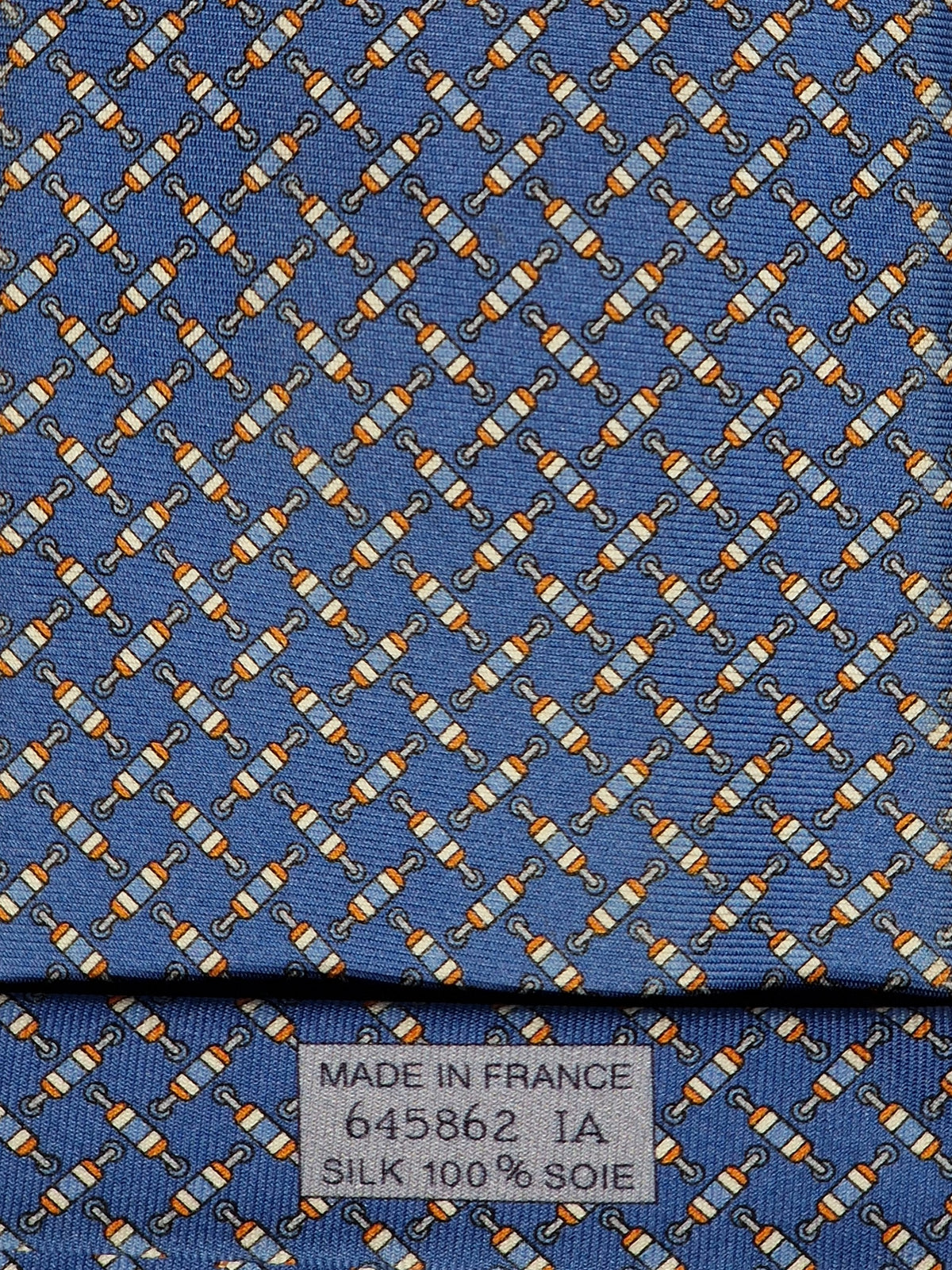 645862 Hermès tie blue electrical resistors 645862 IA