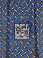 645862 Hermès tie blue electrical resistors 645862 IA