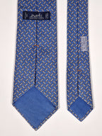 645862 Hermès tie blue electrical resistors 645862 IA