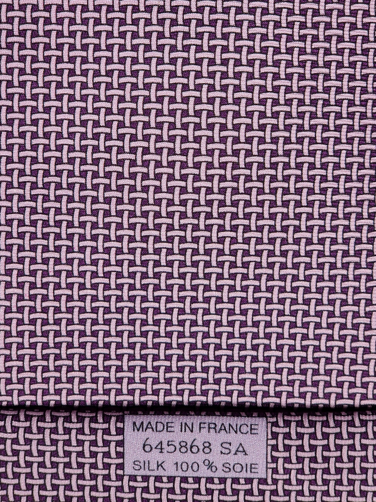 645868 Hermès tie purple Microphone pattern 645868 SA
