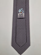 645918 Hermès tie antrachite whimsical lab explosion 645918 SA