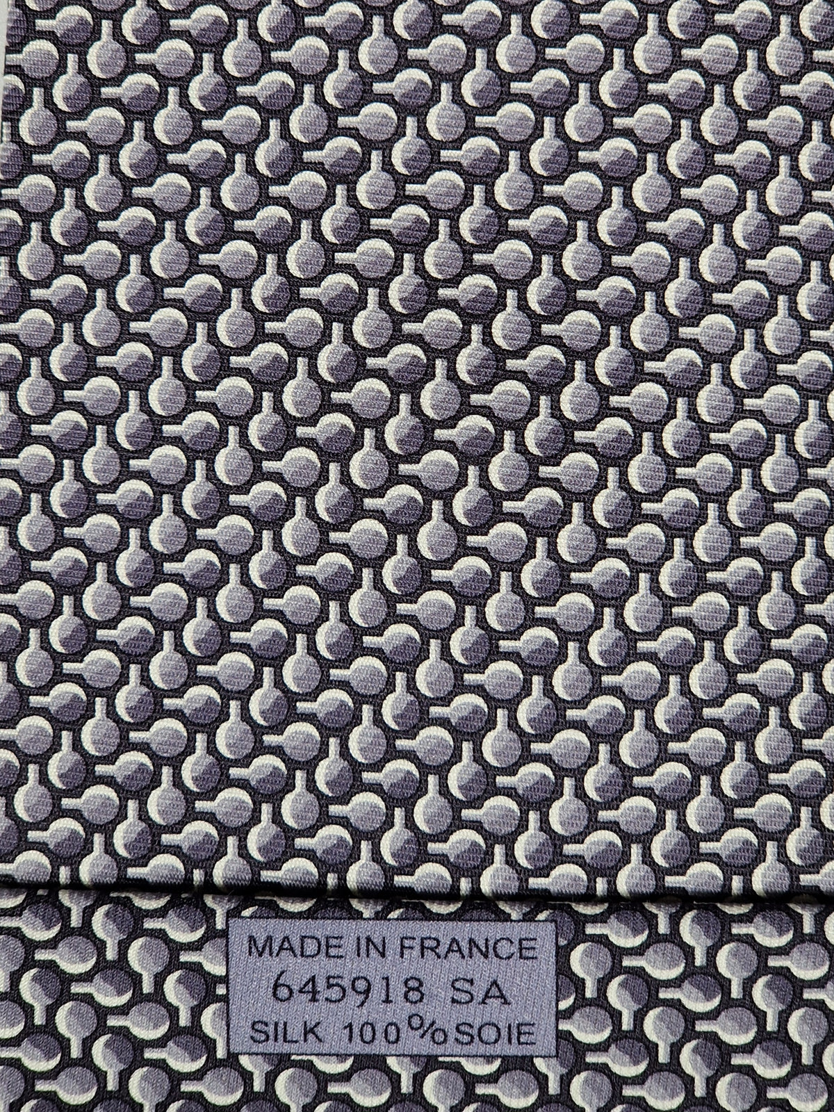 645918 Hermès tie antrachite whimsical lab explosion 645918 SA
