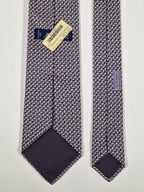 645918 Hermès tie antrachite whimsical lab explosion 645918 SA