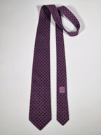 645931 Hermès tie burgundy nails pattern 645931 TA