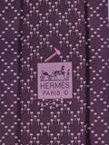 645931 Hermès tie burgundy nails pattern 645931 TA