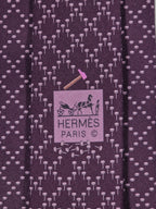 645931 Hermès tie burgundy nails pattern 645931 TA