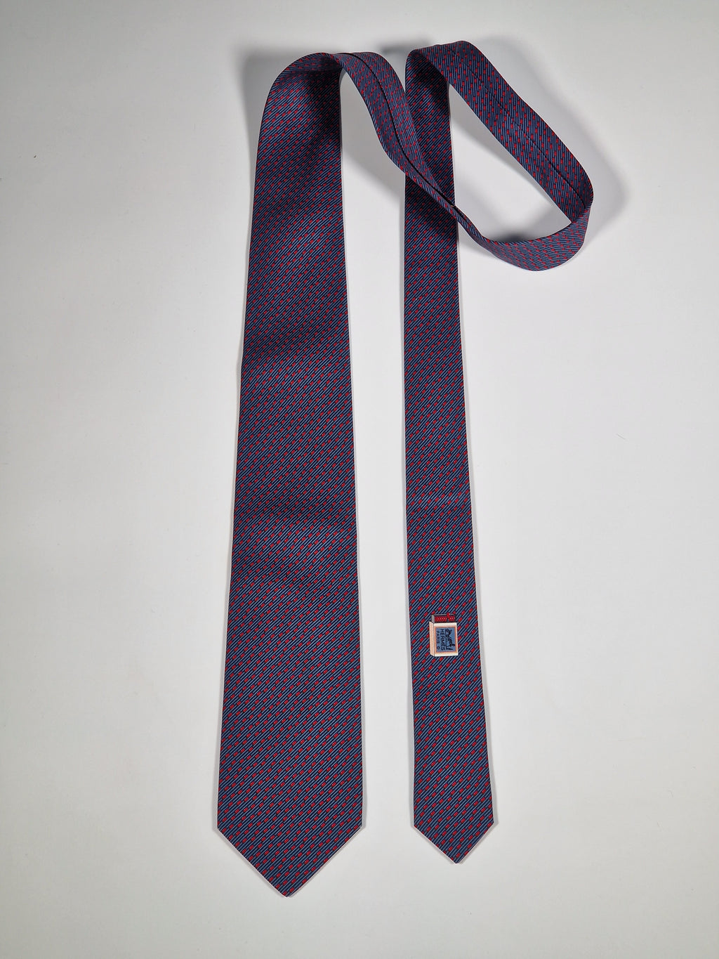 645997 Hermès tie blue matchstick pattern 645997 OA