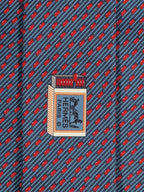 645997 Hermès tie blue matchstick pattern 645997 OA