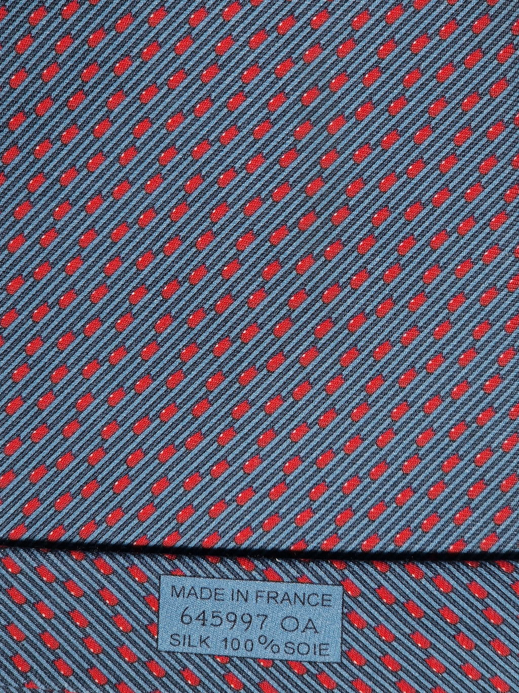 645997 Hermès tie blue matchstick pattern 645997 OA