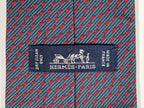645997 Hermès tie blue matchstick pattern 645997 OA