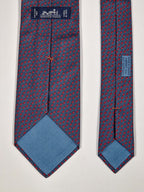 645997 Hermès tie blue matchstick pattern 645997 OA