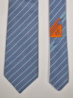 646007 Hermès tie blue rope pattern Hermès 646007 OA tie blue
