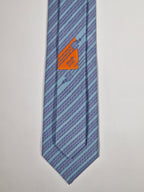646007 Hermès tie blue rope pattern Hermès 646007 OA tie blue