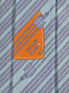 646007 Hermès tie blue rope pattern Hermès 646007 OA tie blue