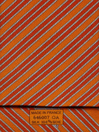646007 Hermès tie orange Striped sail pattern 646007 OA