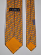 646060 Hermès tie orange boomerang pattern 646060 OA with box