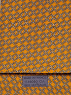 646060 Hermès tie orange boomerang pattern 646060 OA with box