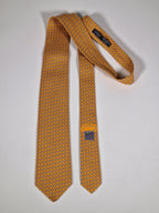 646060 Hermès tie orange boomerang pattern 646060 OA with box