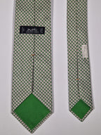 Hermès silk tie green basebal pattern 646083 FA