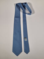 Hermès silk tie blue panda and bambu pattern Hermès 646102 FA