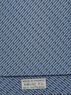 Hermès silk tie blue panda and bambu pattern Hermès 646102 FA