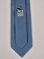 Hermès silk tie blue panda and bambu pattern Hermès 646102 FA