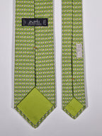 646108 Hermès tie green microphone pattern 646108 FA