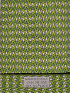 646108 Hermès tie green microphone pattern 646108 FA