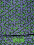 Vintage Hermès silk blue green geometric pattern tie 653 TA