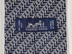 Hermès jaquard silk tie blacj equestrian pattern 655262 T